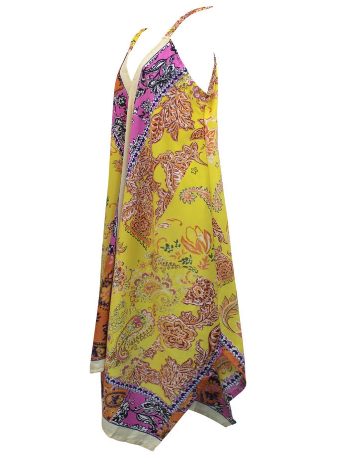 MULTI Sleeveless Scarf Print Hanky Hem Dress Size 12 -26 - Image 2