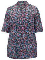 NAVY Floral Print Short Sleeve Blouse Size 16 - 22 - Image 2