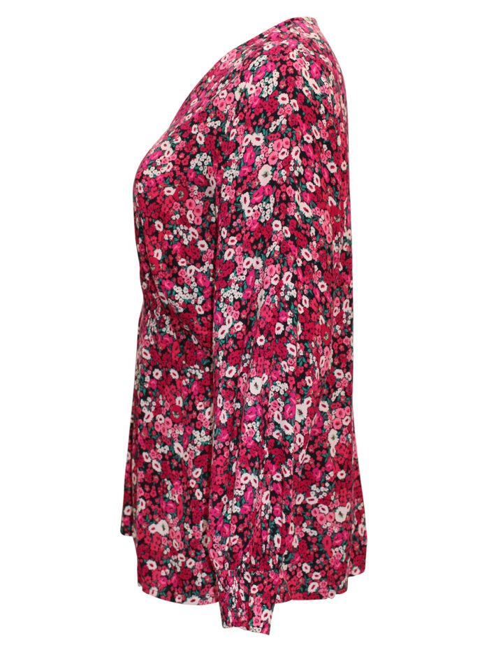 PINK Ditsy Floral Shirred Detail Button Front Blouse Size 20 - 30 - Image 2