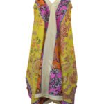 MULTI Sleeveless Scarf Print Hanky Hem Dress Size 12 -26