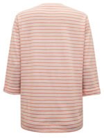 PEACH Sunset Cotton 3/4 Sleeve Lace Insert Top Size 12 - 26 - Image 4