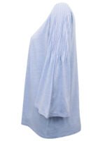SKY-BLUE Pure Cotton Pintuck Sleeve Top Size 10 - 18 - Image 4