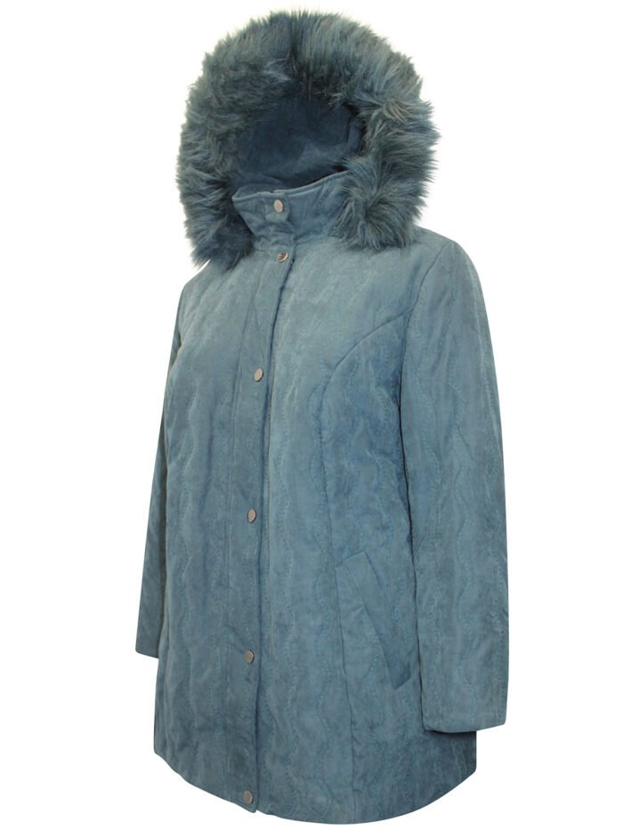 PETROL Faux Fur Hood Padded Jacket Size 10 - 28 - Image 2