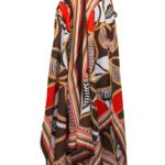 ORANGE Sleeveless Abstract Print Hanky Hem Dress Size 12-24