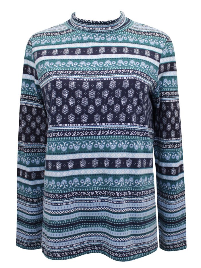 NAVY Printed High Neck Long Sleeve Top Size 16 - 30 - Image 1