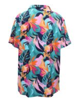 MULTI Tropical Leaf Button Front Beach Shirt Size 16 - 26 - Image 3