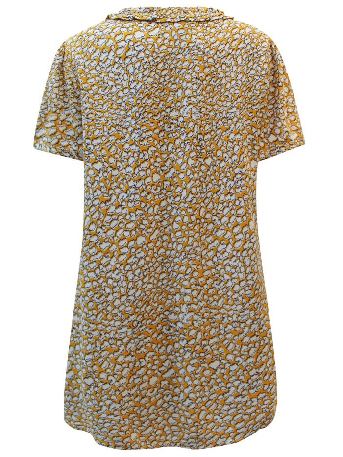 OCHRE Ruffle Trim Printed Blouse Size 12 - 22 - Image 3
