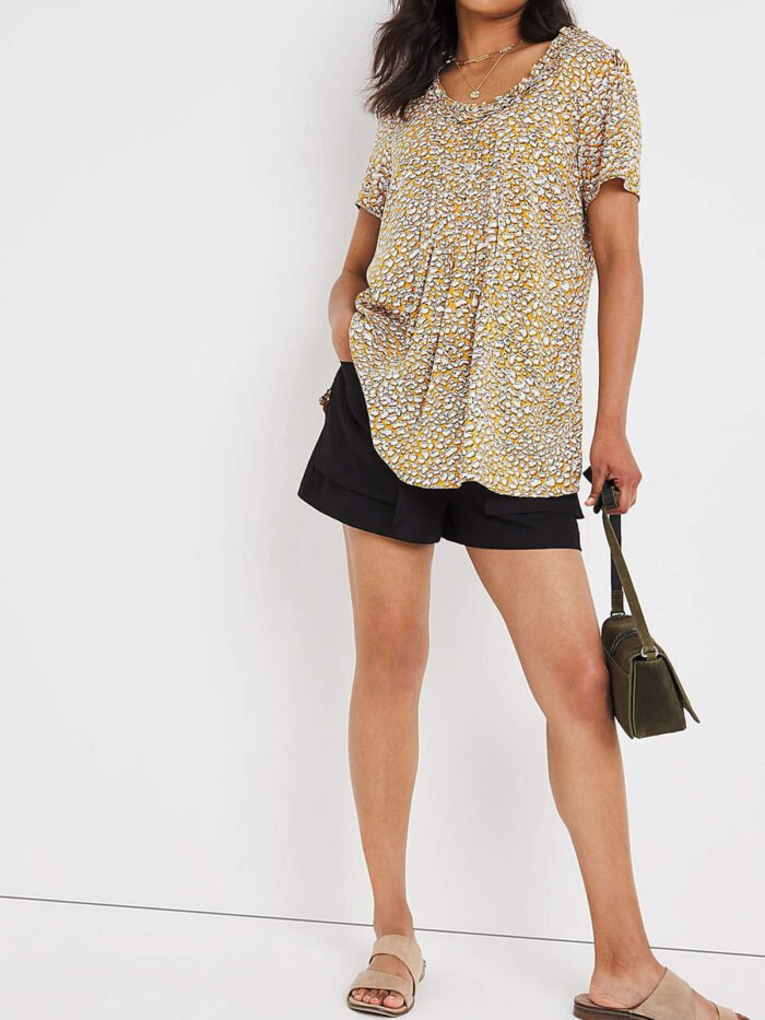 OCHRE Ruffle Trim Printed Blouse Size 12 - 22 - Image 4