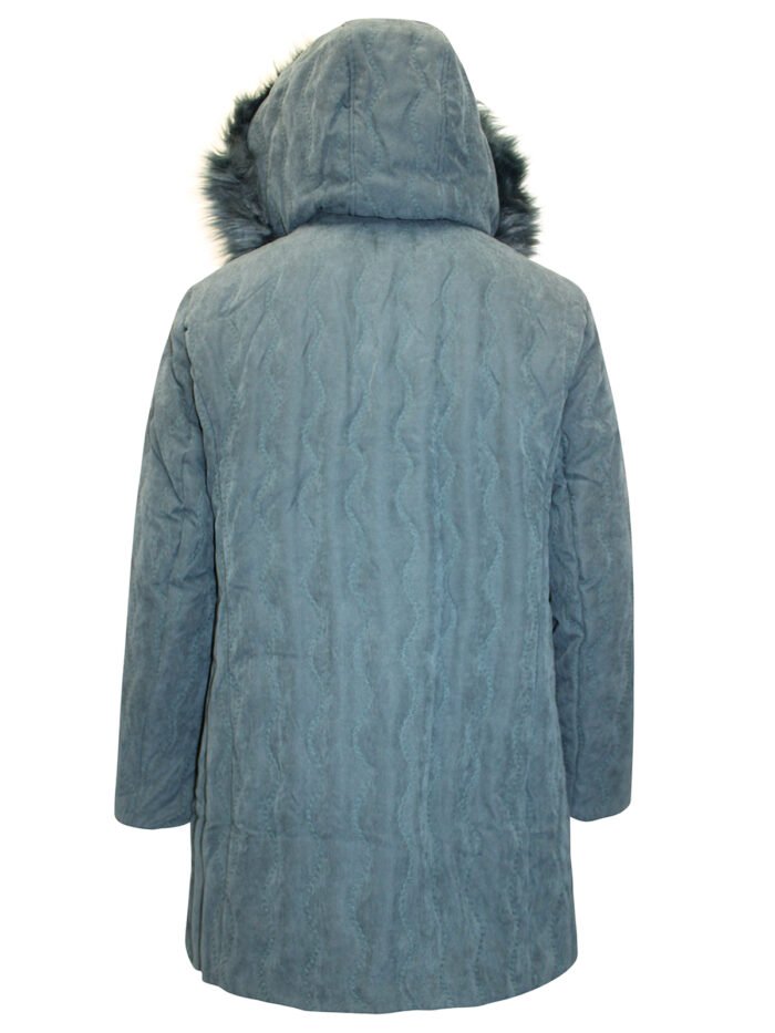 PETROL Faux Fur Hood Padded Jacket Size 10 - 28 - Image 4
