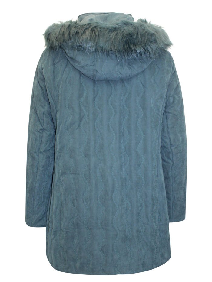 PETROL Faux Fur Hood Padded Jacket Size 10 - 28 - Image 6