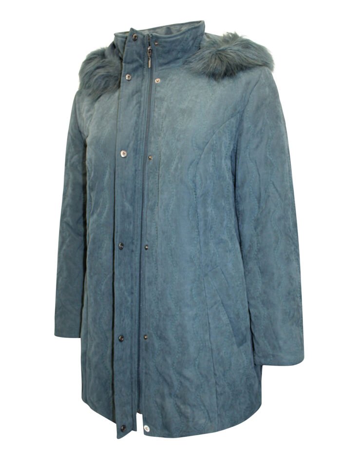 PETROL Faux Fur Hood Padded Jacket Size 10 - 28 - Image 7