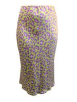 LIME Animal Pull On Premium Satin Midi Skirt Size 16-32 - Image 2