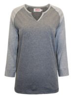 GREY Pure Cotton Raglan Sleeve Top Size 10 -28