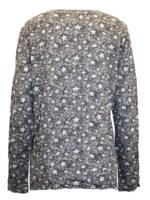 GREY Cotton Blend Star Print Hanky Hem Crinkle Tunic Size 10 - 28 - Image 3