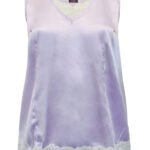 LILAC Lace Trim Satin Tank Top Size 14 - 30