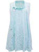 LIGHT-BLUE Beaded Tie Cowl Neck Layering Tunic Vest Size 10 - 24 - Image 2