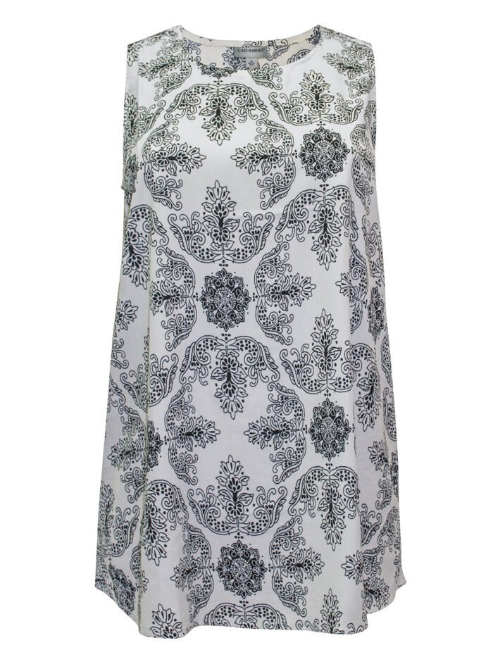 IVORY Georgette Tunic Tank Size 16 - 40 - Image 2