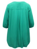 GREEN V-Neck Blouson Sleeve Tunic Size 16 -34 - Image 3