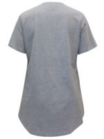 GREY Cotton Rich Floral Cat Print Top Size 14 - 24 - Image 3