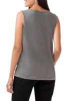 GREY Pure Cotton Rhinestone Vest Top Size 10 - 32 - Image 4