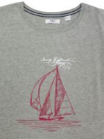 GREY Pure Cotton Sailing Boat T-Shirt Size 14 - 28 - Image 3
