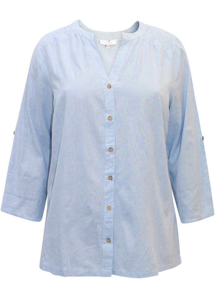 LIGHT-BLUE Button Down Blouse Size 18 - 30 - Image 4