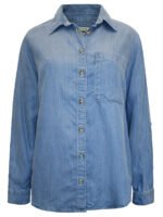 LIGHT-BLUE Lyocell Denim Roll Sleeve Shirt Size 16 - 22