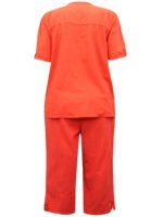 ORANGE Pure Cotton Button Through Top & Pull On Trouser Size 16 - 38 - Image 3