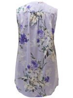LILAC Sleeveless Romantic Rose Button Down Tunic Shirt Size 14 - 34 - Image 4
