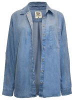 LIGHT-BLUE Lyocell Denim Roll Sleeve Shirt Size 16 - 22 - Image 4