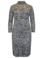 GREY Animal Print High Neck Knitted Dress Size 20 - 22 - Image 4