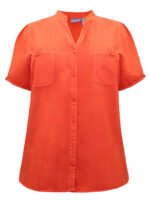 ORANGE Pure Cotton Button Through Top & Pull On Trouser Size 16 - 38 - Image 5
