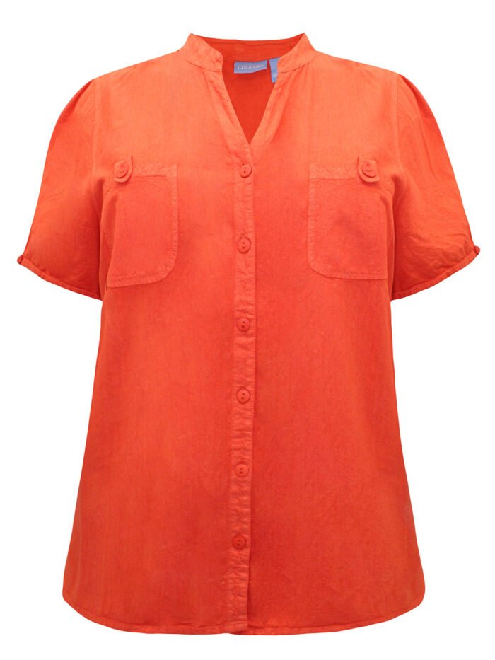 ORANGE Pure Cotton Button Through Top & Pull On Trouser Size 16 - 38 - Image 5
