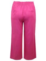 HOT-PINK Easy Care Linen Blend Wide Leg Trousers Size 24 - 30 - Image 6