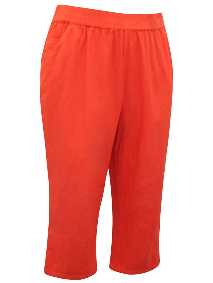 ORANGE Pure Cotton Button Through Top & Pull On Trouser Size 16 - 38 - Image 8