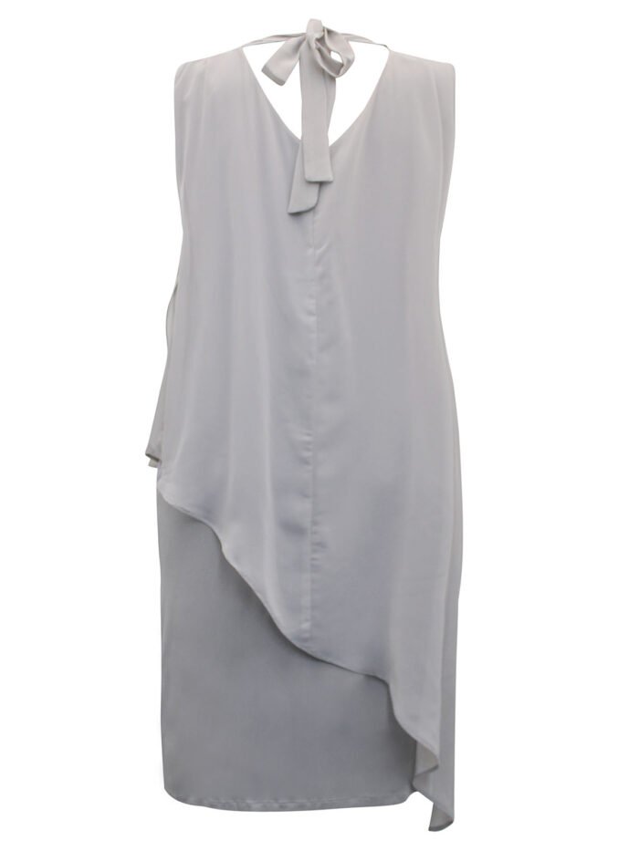 GREY Bead Embellished Tiered Chiffon Dress Size 20 - 28 - Image 3