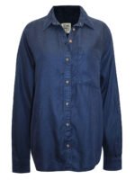 INDIGO Lyocell Denim Roll Sleeve Shirt Size 16 -20 - Image 3
