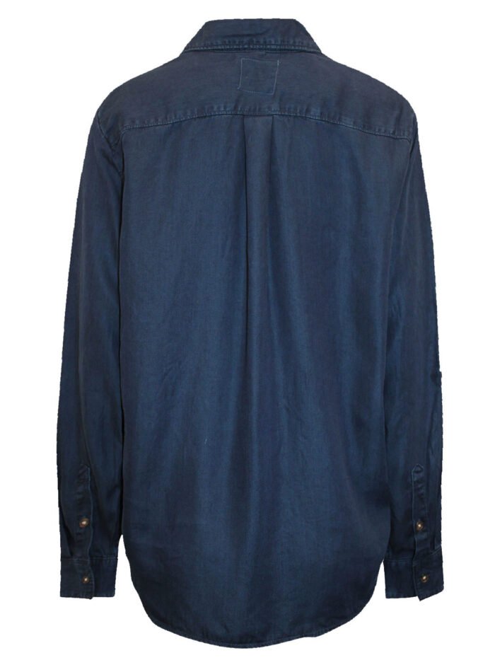 INDIGO Lyocell Denim Roll Sleeve Shirt Size 16 -20 - Image 4