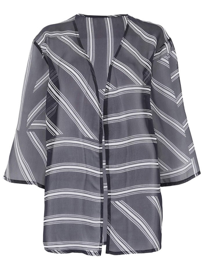 INDIGO Striped Boxy Kimono Size 16 - 18 - Image 1
