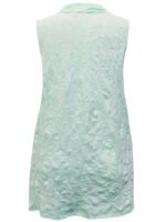 LIGHT-GREEN Tie Cowl Neck Crushed Layering Tunic Vest Size 10-32 - Image 3