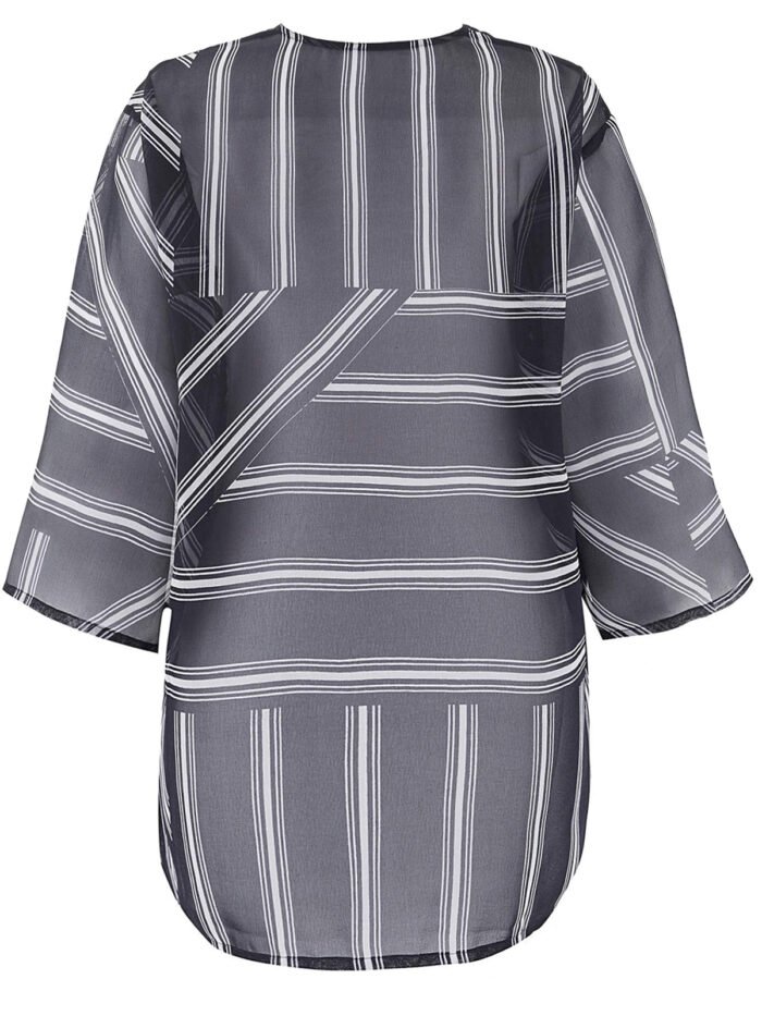 INDIGO Striped Boxy Kimono Size 16 - 18 - Image 3