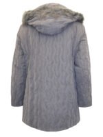 GREY Faux Fur Hood Padded Jacket size 28 - Image 6