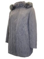 GREY Faux Fur Hood Padded Jacket size 28 - Image 7