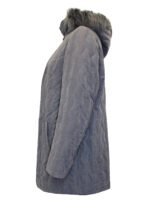 GREY Faux Fur Hood Padded Jacket size 28 - Image 8