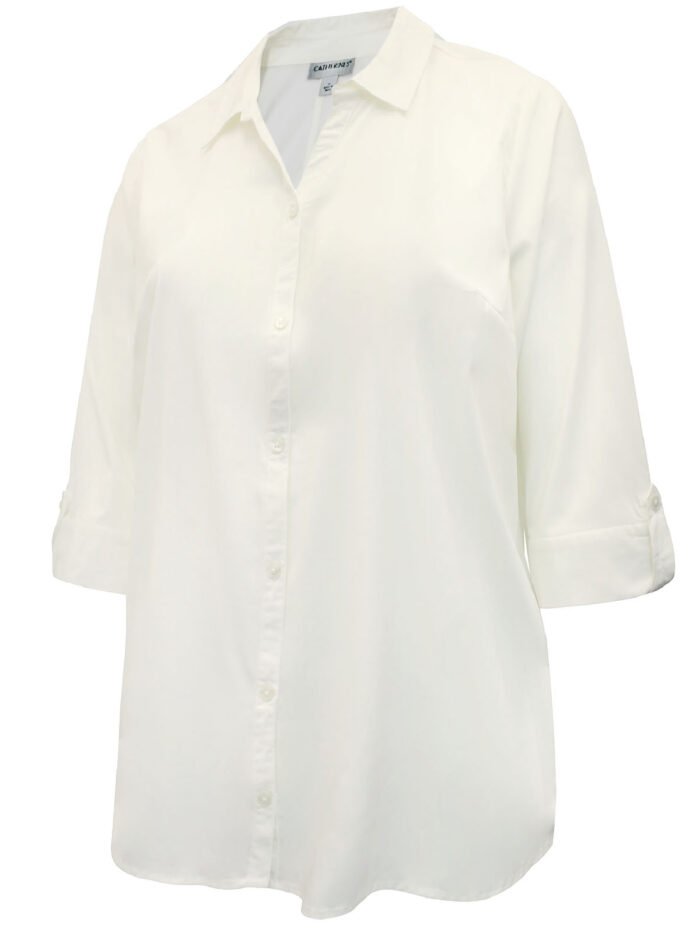 IVORY 3Q Sleeve Opaque Crepe Timeless Blouse Size 20 - 38 - Image 7