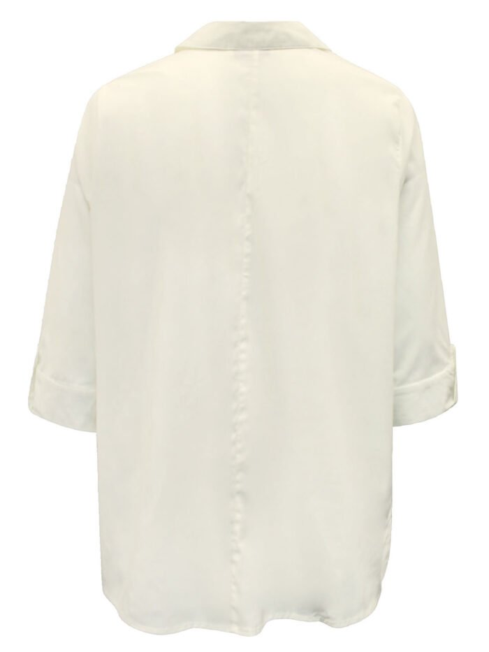 IVORY 3Q Sleeve Opaque Crepe Timeless Blouse Size 20 - 38 - Image 6