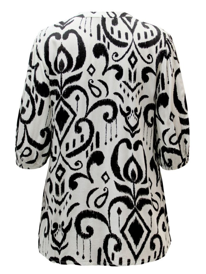 IVORY Contrast Embroidered Tassel Tie Top Size 16 -26 - Image 3