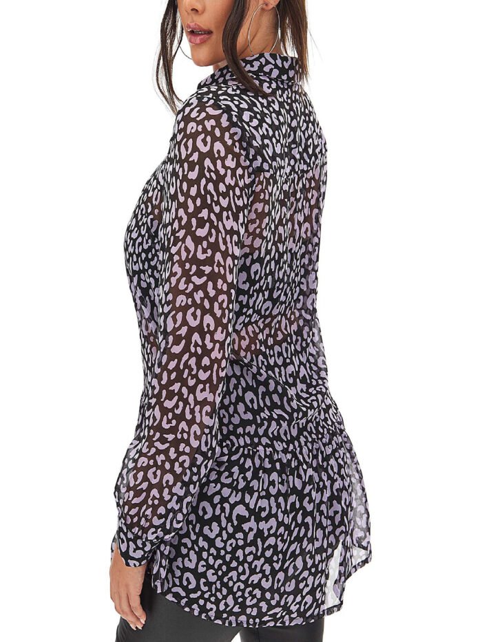 LILAC Animal Print Peplum Hem Shirt Size 18 - 28 - Image 4